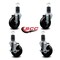 Service Caster 4'' Soft Rubber Wheel Swivel 1-5/8'' Expanding Stem Caster Set 2 Brakes, 4PK SCC-EX20S414-SRS-2-TLB-2-158 - alternate 5